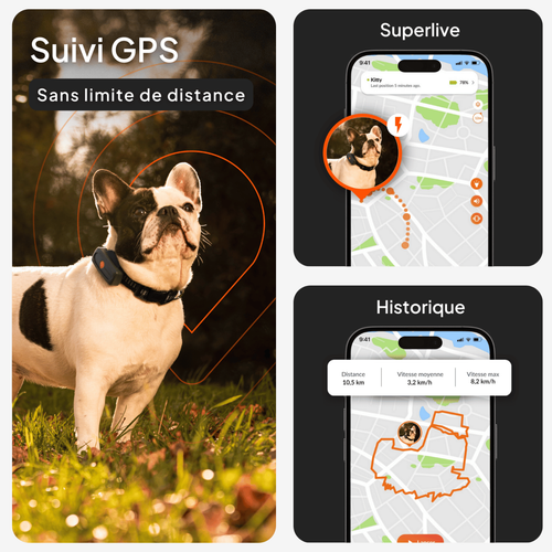 Visuel 2 du produit Sécurité Chien - Weenect GPS blanc XS – 60 X 23 X 12 mm