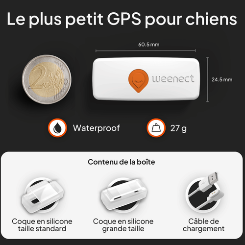 Visuel 7 du produit Sécurité Chien - Weenect GPS blanc XS – 60 X 23 X 12 mm