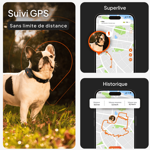 Visuel 2 du produit Sécurité Chien - Weenect GPS noir XS – 60 X 23 X 12 mm