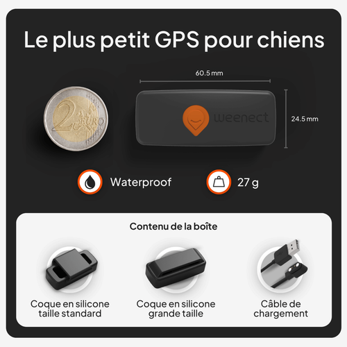Visuel 7 du produit Sécurité Chien - Weenect GPS noir XS – 60 X 23 X 12 mm