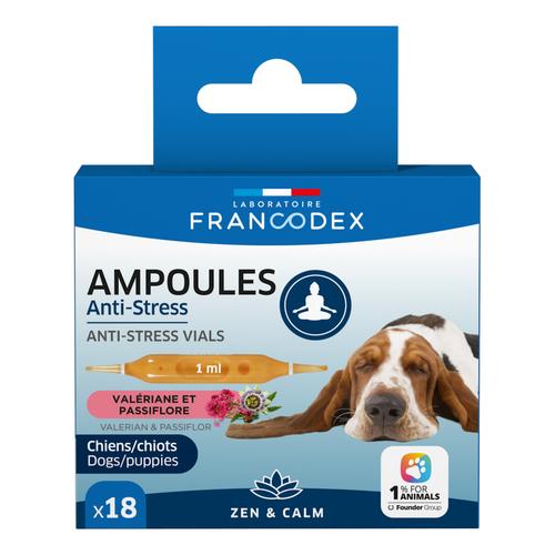 Visuel 1 du produit Francodex Ampoules Anti-stress Chien - x 18 ampoules