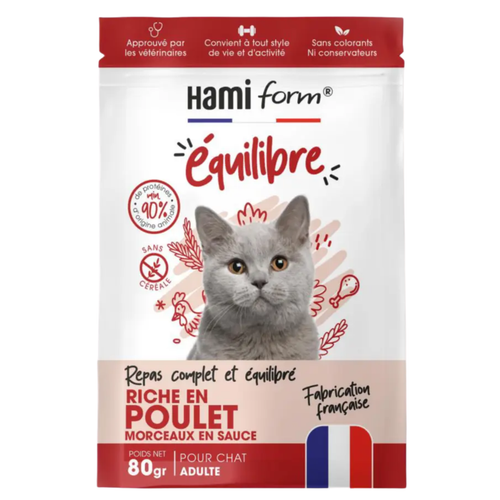 Visuel 1 du produit Hamiform Repas complet Equilibre pour chat Poulet - 85 gr