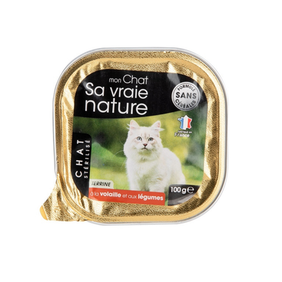 Meilleurs prix pour Boîte Chat stérilisé - Sa vraie nature® Terrine Volaille et Légumes - 100 g
