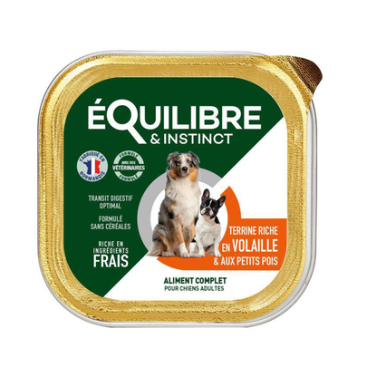 Barquette Chien – Équilibre & Instinct Volaille 300 gr