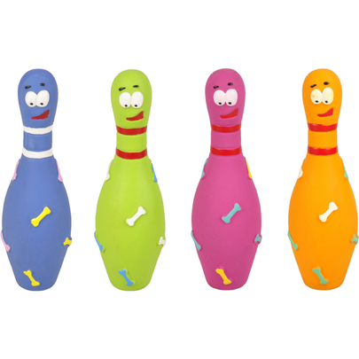 Comparer les prix de Jouet Chien - Flamingo Quille de bowling latex x1 - 6,5 x 20 cm - coloris aléatoire