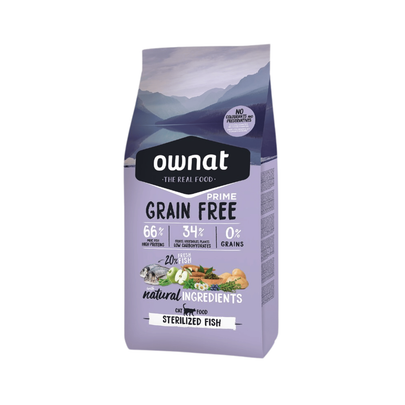 Meilleurs prix pour Croquettes Chat - Ownat Grain Free Prime Adulte Stérilisé Poisson 3kg