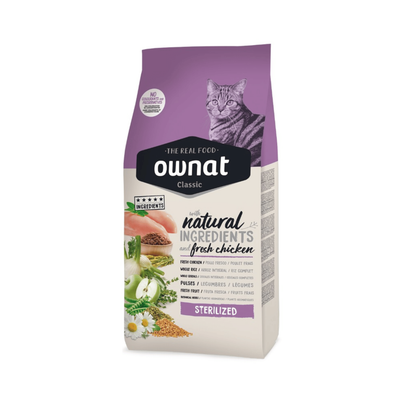 Croquettes Chat - Ownat Classic Adulte Stérilisé 1,5kg