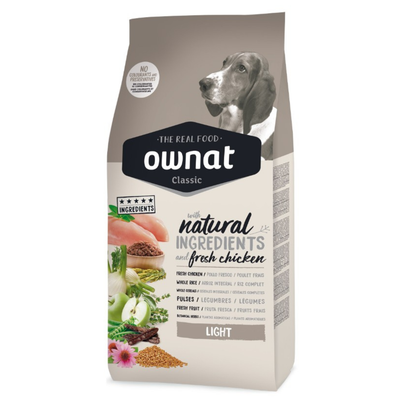 Comparer les prix de Croquettes Chien - Ownat Classic Light - 20kg