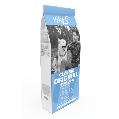 Meilleurs prix pour Croquettes Chien Low Grain – Hays Classic Maxi Junior au poulet – 15 kg