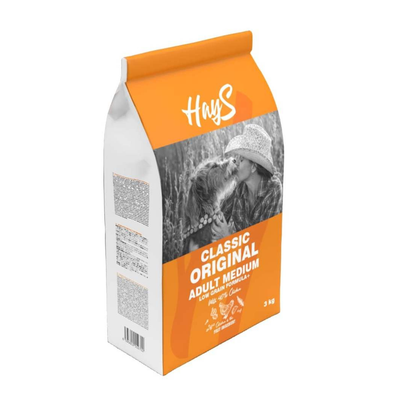 Comparer les prix de Croquettes Chien Low Grain – Hays Classic Medium Adult au poulet – 3 kg