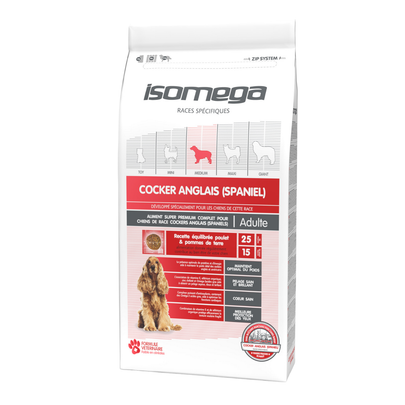 ISOMEGA-Croquettes Chien Adulte - Cocker Isomega au poulet – 4 kg