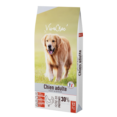 Meilleurs prix pour Croquettes Chien – VivaCroc Light Poulet – 12 kg