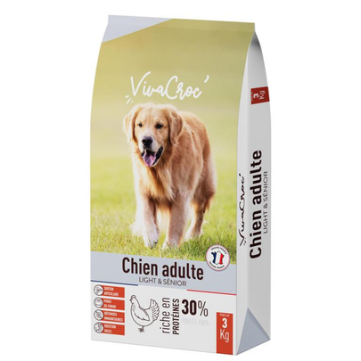 VIVACROC-Croquettes Chien – VivaCroc Light Poulet – 3 kg