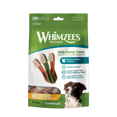 Meilleurs prix pour WHIMZEES-Friandises Chien - Whimzees Toothbrush M - 12 friandises