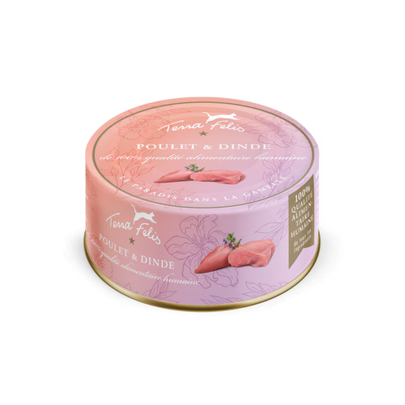 Meilleurs prix pour Boîte Chat - Terra Felis Pâtée Dinde et Poulet - 80 g