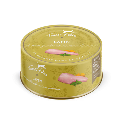 TERRA FELIS-Boîtes Chat - Terra Felis lapin - 80 g