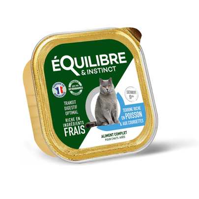 Equilibre et Instinct - Patées pour chat senior, poisson et courgettes
