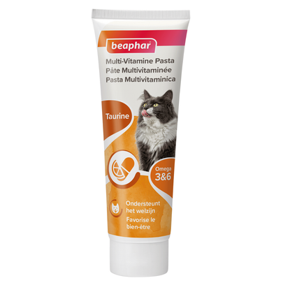 BEAPHAR-Pâte multivitaminée à la taurine et aux omégas pour chat - 100 g