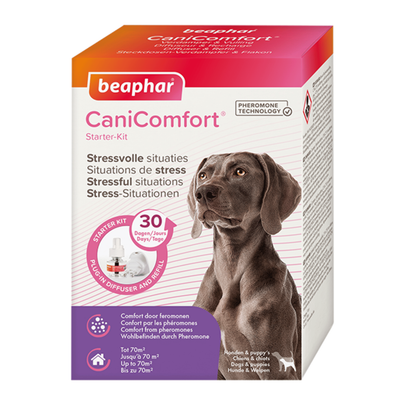 Meilleurs prix pour BEAPHAR-Anti-stress Chien – Canicomfort Diffuseur de phéromones + recharge - 48 ml