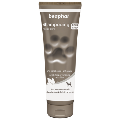 Comparer les prix de Hygiène Chien – Beaphar shampooing premium pelage blanc – 250 ml