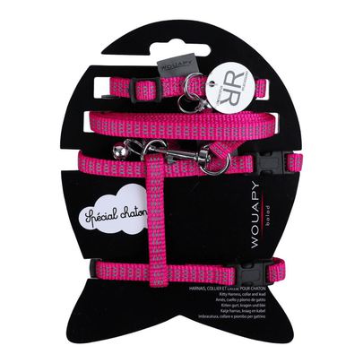Meilleurs prix pour Collier Chat - Wouapy Pack chaton Protect Fuschia