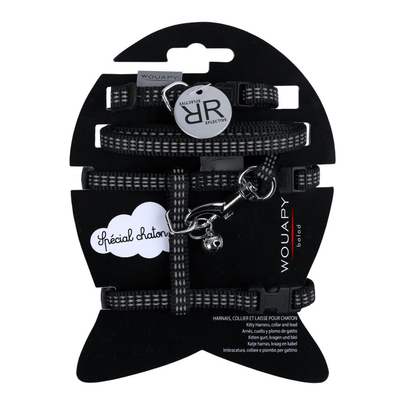 Comparer les prix de Collier Chat - Wouapy Pack chaton Protect Noir