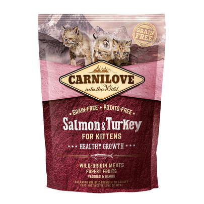 Meilleurs prix pour Croquettes Chaton - Carnilove Saumon & Dinde 0,4kg