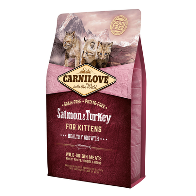 Comparer les prix de Croquettes chaton - Carnilove Salmon & Turkey - 2kg