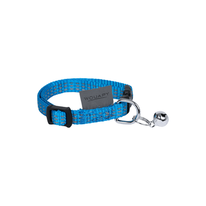 Meilleurs prix pour Collier Chat - Wouapy Collier nylon Protect Bleu - 18/25,5 cm