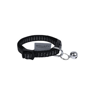 Meilleurs prix pour Collier Chat - Wouapy Collier nylon Protect Noir - 18/25,5 cm