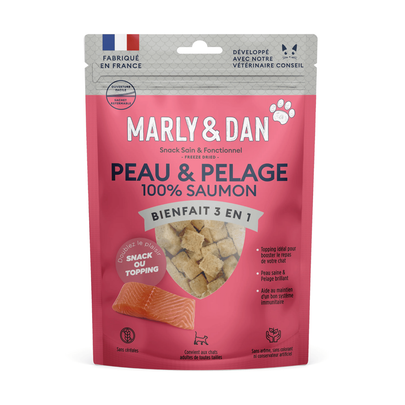 MARLY & DAN-Friandise Chat – Marly & Dan Freeze Dried « Peau et pelage » - 40 gr