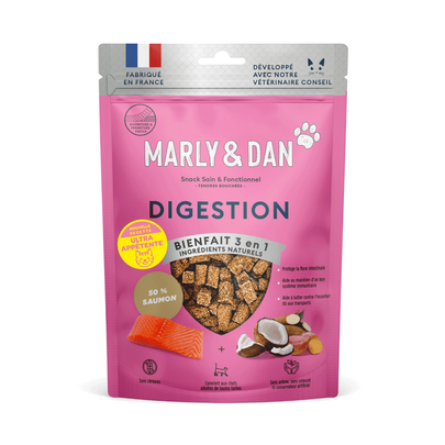 Comparer les prix de Marly &amp; Dan Tendres bouchées "Digestion" au saumon pour chat