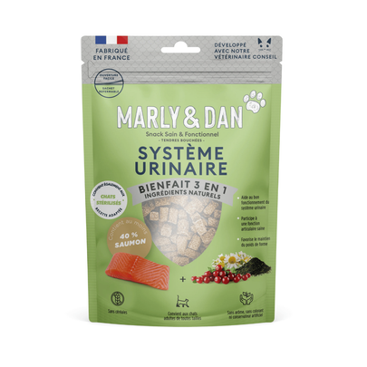 MARLY & DAN-Friandise Chat – Marly & Dan Tendres bouchées « Système urinaire » - 50 gr