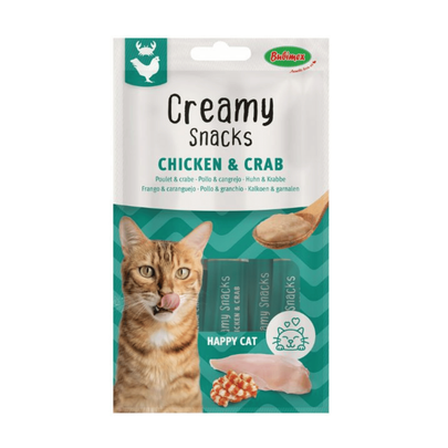 Comparer les prix de Bubimex Creamy snacks pour chat X4 Poulet et crabe - 60 gr