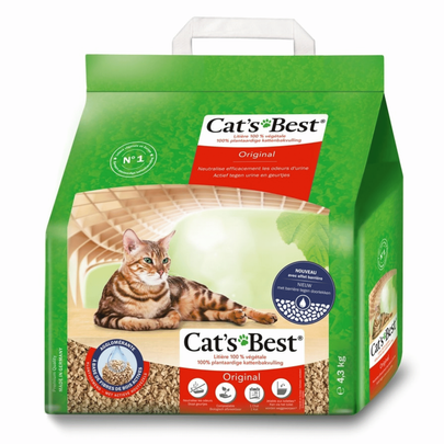 Meilleurs prix pour Litière végétale agglomérante pour chat - Cat's Best Original 4,3kg