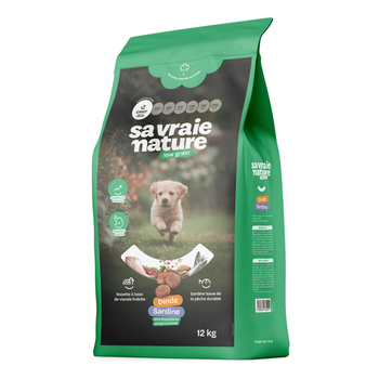 Visuel 1 du produit Sa Vraie Nature Croquettes Chiot Mini-Medium Dinde/Sardine - 12 kg