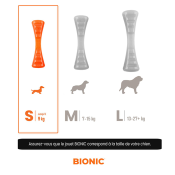 Visuel 2 du produit Bionic Jouet Chien Bâton Urban Stick Orange S - 20 x 5 x 4 cm