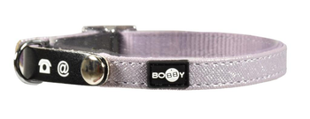 Visuel 1 du produit Bobby Collier Chat Glitter avec porte-adresse Lost Parme – 30 x 1 cm
