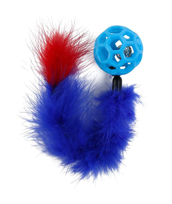 Visuel 1 du produit Wouapy Jouet Chat Balle avec queue boa Bleu