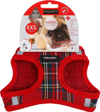Visuel 1 du produit Wouapy Harnais Chien Soft Écossais Multicolore XXS - 30-33 cm