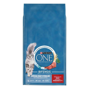 Visuel 2 du produit Purina One Croquettes Chat Stérilisé Bœuf - 7,5 kg