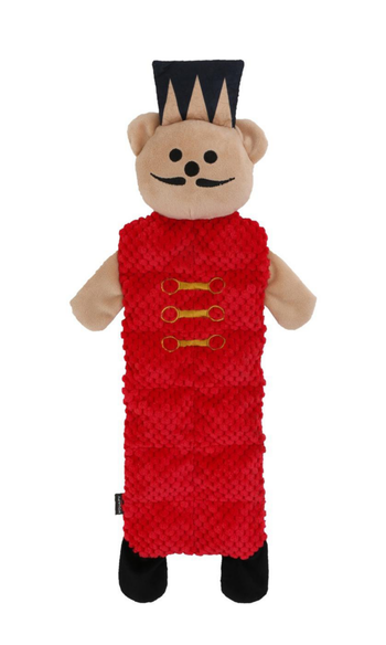 Visuel 1 du produit Wouapy Jouet Chien Peluche Noël Plate Ours Casse Noisette Rouge - 14 x 22 x 5,5 cm
