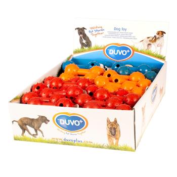 Visuel 2 du produit Duvoplus Jouet Chien À Mâcher Multicolore Haltère Rubber Dumbell - Taille 11 cm