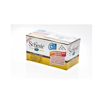 Visuel 1 du produit Boites Chat – Schesir Poulet et bouillon – 6 x 50 gr