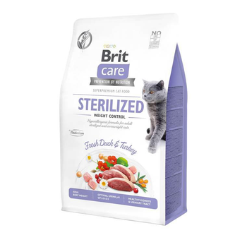 Visuel 1 du produit Brit Care Croquettes Chat Adulte Stérilisé Contrôle du poids Canard Dinde - 400 gr