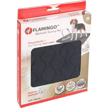 Visuel 1 du produit Éducation Chien - Flamingo Tapis d'entraînement lavable Patsy Taille M Gris - 69 x 41,5 x 0,3 cm