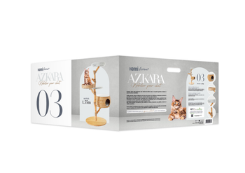 Visuel 2 du produit Hamiform Arbre à chat Azkara n°3 bois - H 155