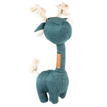 Visuel 1 du produit D&D Home Jouet Chien Peluche Girafe Chenille Bleu George - Taille S 7 x 15 x 26 cm