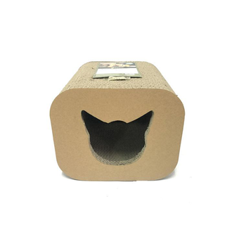 Visuel 1 du produit Griffoir Chat - Champion Companion Griffoir Scratcher Cat head Box Beige - 30 x 30 x 25 cm
