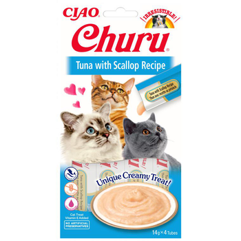 Visuel 1 du produit Inaba Friandise Crémeuse Chat Thon & Pétoncle - 4 x 14 gr